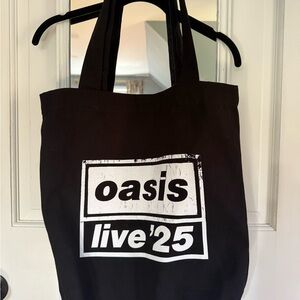 Oasis Live '25 Black Tote Bag
